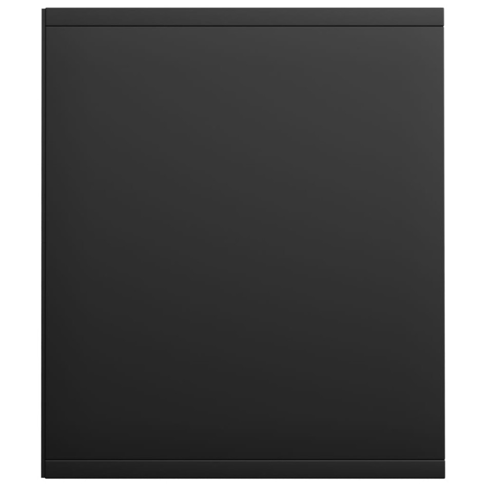 Estantería libros/mueble TV contrachapada negro 36x30x143