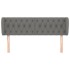 Cabecero de tela gris oscuro 147x23x78/88