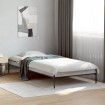 Estructura cama madera ingeniería metal gris Sonoma 100x200 cm