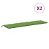 Cojines para banco jardín 2 uds tela verde melange 200x50x7