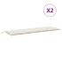 Cojines para banco jardín 2 uds tela crema melange 180x50x7