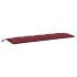 Cojines banco jardín 2 uds tela rojo tinto melange 180x50x7