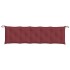 Cojines banco jardín 2 uds tela rojo tinto melange 180x50x7