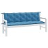 Cojines para banco jardín 2 uds tela azul melange 180x50x7