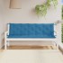 Cojines para banco jardín 2 uds tela azul melange 180x50x7