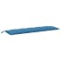 Cojines para banco jardín 2 uds tela azul melange 180x50x7
