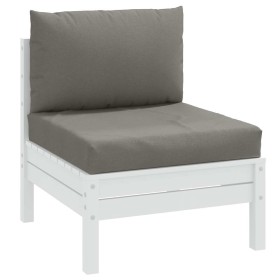 Cojines para sofá de palets 2 uds tela gris oscuro