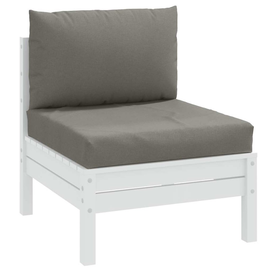 Cojines para sofá de palets 2 uds tela gris oscuro