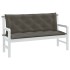 Cojines banco jardín 2 uds tela gris oscuro melange 150x50x7