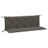 Cojines banco jardín 2 uds tela gris oscuro melange 150x50x7