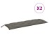Cojines banco jardín 2 uds tela gris oscuro melange 150x50x7