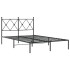 Estructura cama sin colchón con cabecero metal negro 120x200