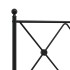 Estructura cama sin colchón con cabecero metal negro 120x200