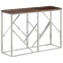 Mesa consola acero inoxidable madera maciza traviesa