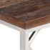 Mesa consola acero inoxidable madera maciza traviesa