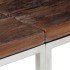 Mesa consola acero inoxidable madera maciza traviesa