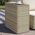 Mesa auxiliar jardín tapa vidrio ratán gris claro 58x27,5x55