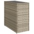 Mesa auxiliar jardín tapa vidrio ratán gris claro 58x27,5x55