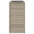 Mesa auxiliar jardín tapa vidrio ratán gris claro 58x27,5x55