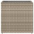 Mesa auxiliar jardín tapa vidrio ratán gris claro 58x27,5x55