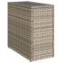 Mesa auxiliar jardín tapa vidrio ratán gris claro 58x27,5x55