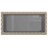 Mesa auxiliar jardín tapa vidrio ratán gris claro 58x27,5x55