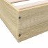 Estructura de cama sin colchón madera roble Sonoma 120x200