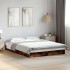 Estructura de cama sin colchón madera roble ahumado 120x200