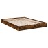 Estructura de cama sin colchón madera roble ahumado 120x200