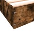 Estructura de cama sin colchón madera roble ahumado 120x200