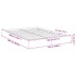 Estructura de cama sin colchón madera roble ahumado 120x200