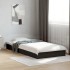 Estructura de cama madera de ingeniería negra 90x200
