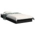 Estructura de cama madera de ingeniería negra 90x200