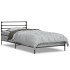 Estructura cama madera ingeniería metal gris Sonoma 100x200