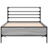 Estructura cama madera ingeniería metal gris Sonoma 100x200