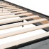 Estructura cama madera ingeniería metal gris Sonoma 100x200