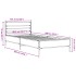 Estructura cama madera ingeniería metal gris Sonoma 100x200