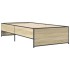 Estructura cama madera ingeniería metal roble Sonoma 100x200