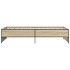 Estructura cama madera ingeniería metal roble Sonoma 100x200