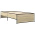 Estructura cama madera ingeniería metal roble Sonoma 100x200