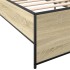 Estructura cama madera ingeniería metal roble Sonoma 100x200