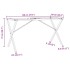 Patas de mesa de comedor estructura X acero 120x60x73