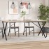 Patas de mesa de comedor estructura X acero 160x80x73