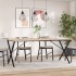 Patas de mesa de comedor estructura X acero 160x80x73