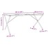 Patas de mesa de comedor estructura X acero 160x80x73