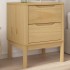 Mesita de noche FLORO madera de pino marrón cera 45x39x57