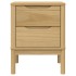 Mesita de noche FLORO madera de pino marrón cera 45x39x57