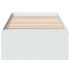 Estructura de cama madera de ingeniería blanca 90x190