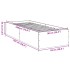 Estructura de cama madera de ingeniería blanca 90x190