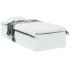 Estructura de cama madera de ingeniería blanca 90x200
